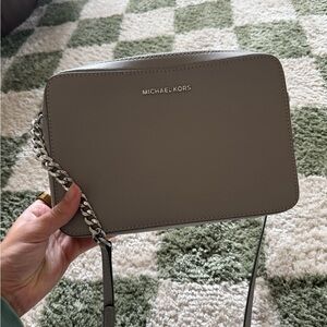 Michael Kors Taupe Crossbody Bag